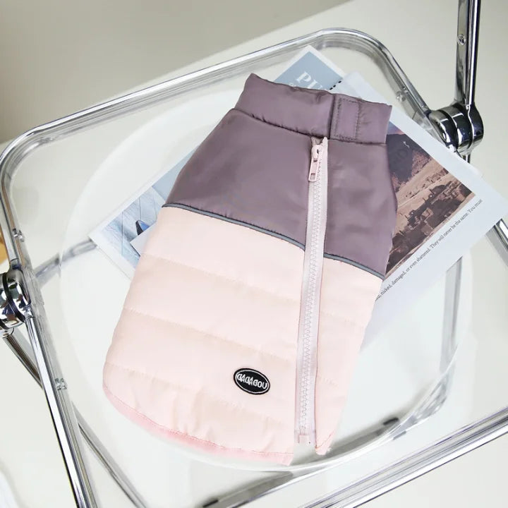 CozyZip Two-Tone Winter Dog Vest